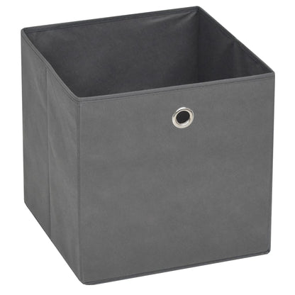 Aufbewahrungsboxen 10 Stk. Vliesstoff 32 x 32 x 32 cm Grau