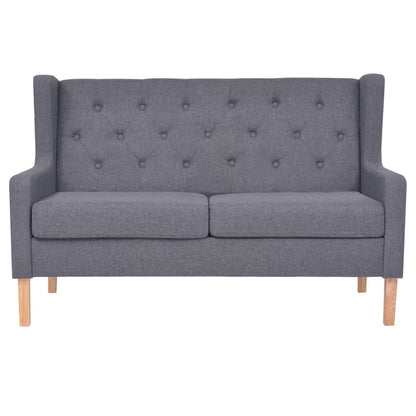 3-tlg. Sofa-Set Stoff Grau