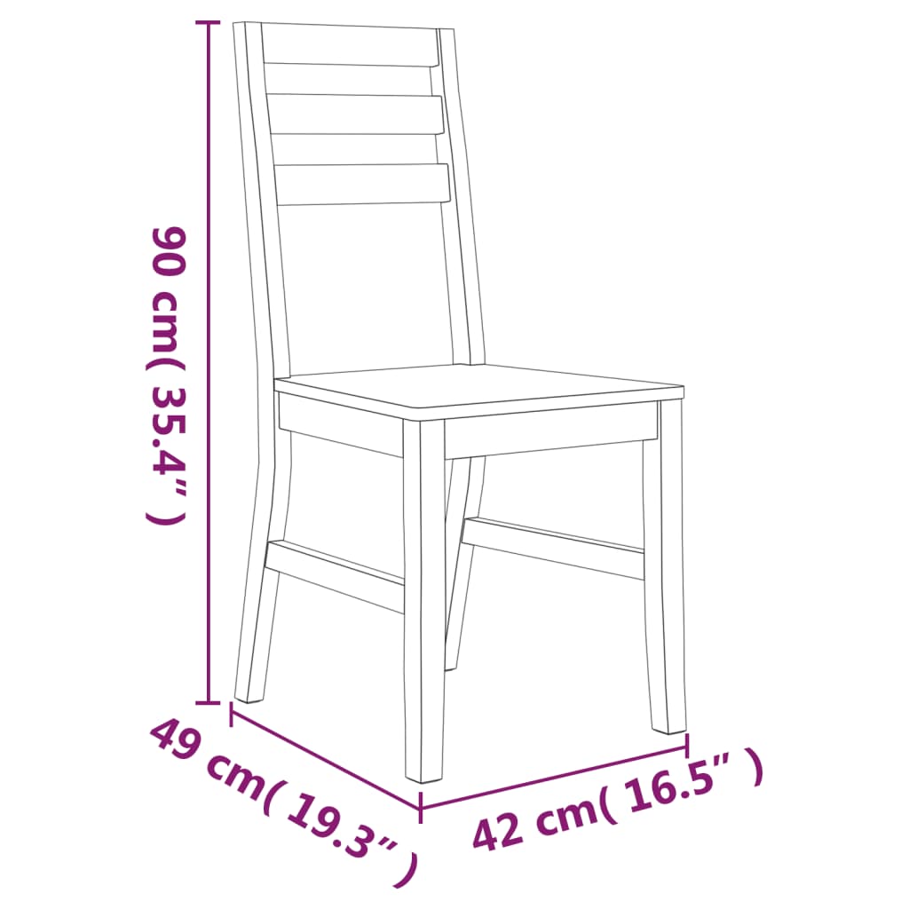 Esszimmerstühle 4 Stk. Massivholz Akazie