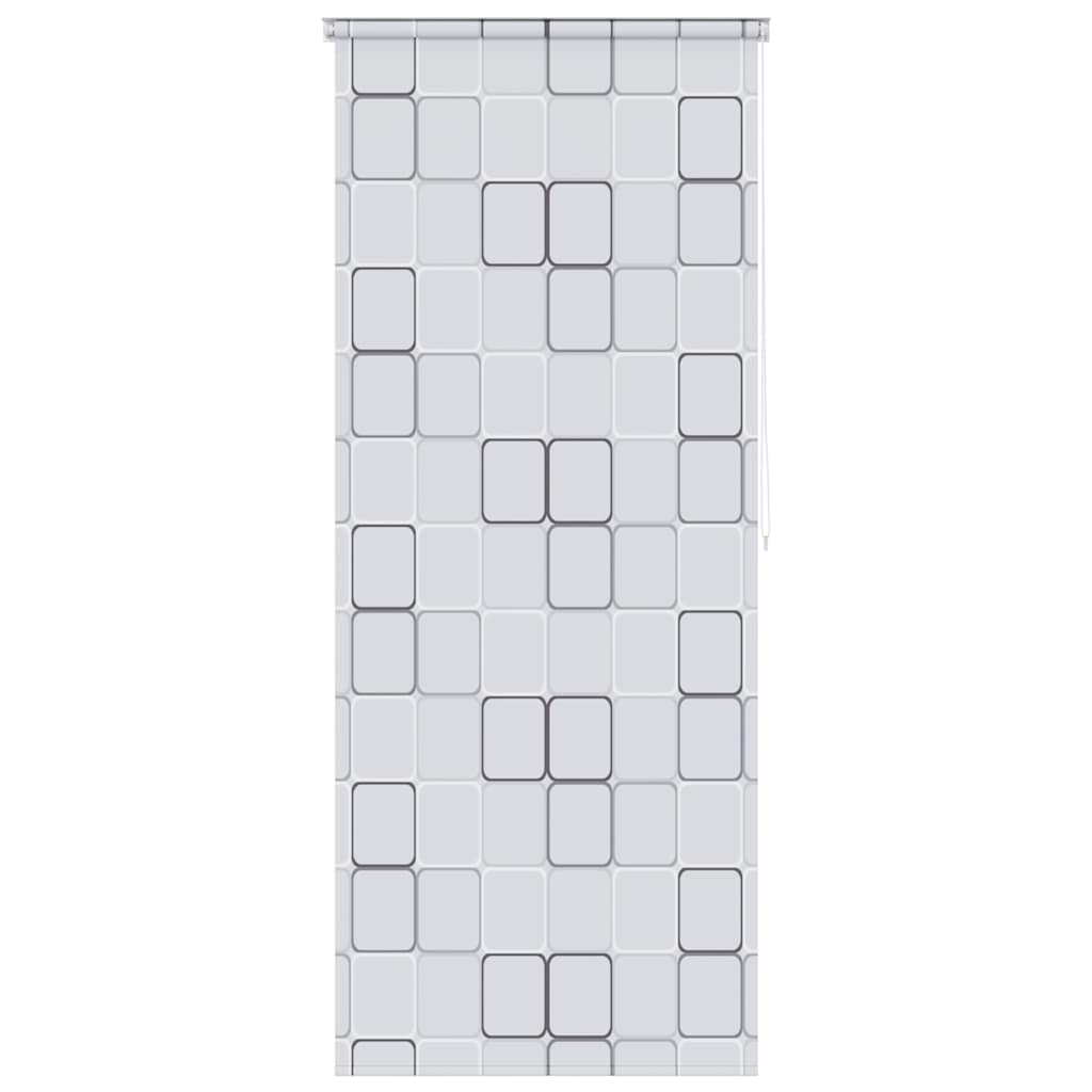 Tenda a rullo per doccia 120x240 cm motivo quadrato