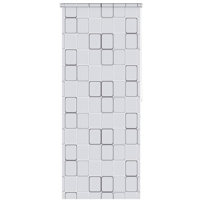 Tenda a rullo per doccia 120x240 cm motivo quadrato