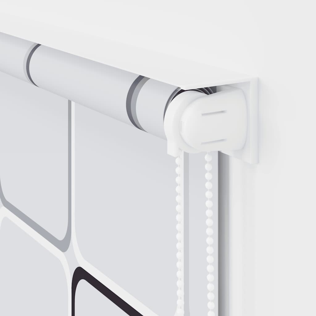 Tenda a rullo per doccia 120x240 cm motivo quadrato