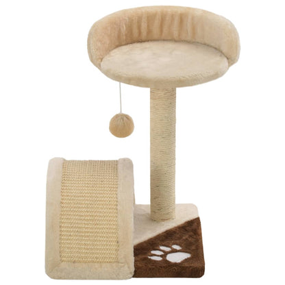 Katzen-Kratzbaum Sisal 40 cm Beige und Braun