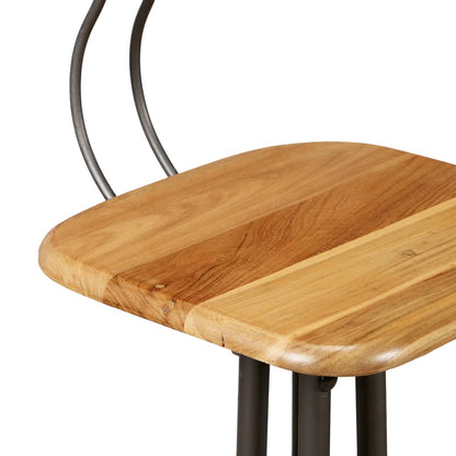 Barhocker 2 Stk. Altholz Teak