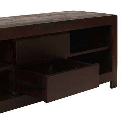 TV-Schrank Massivholz Akazie 120x30x40 cm Dunkelbraun