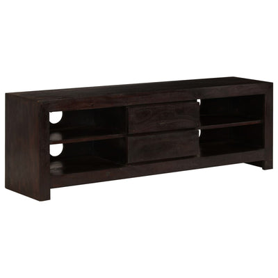 TV-Schrank Massivholz Akazie 120x30x40 cm Dunkelbraun