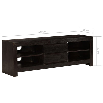 TV-Schrank Massivholz Akazie 120x30x40 cm Dunkelbraun