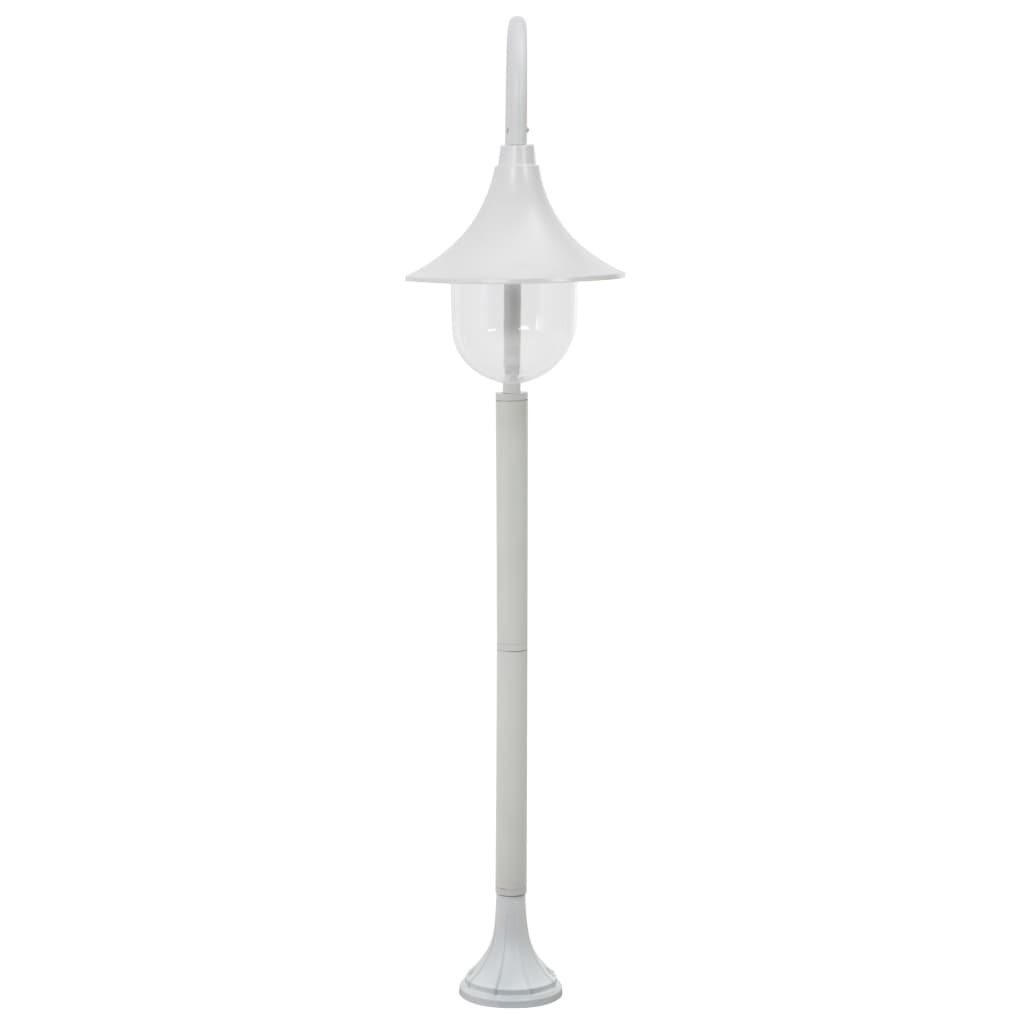 Garten-Pollerleuchte E27 120 cm Aluminium Weiß