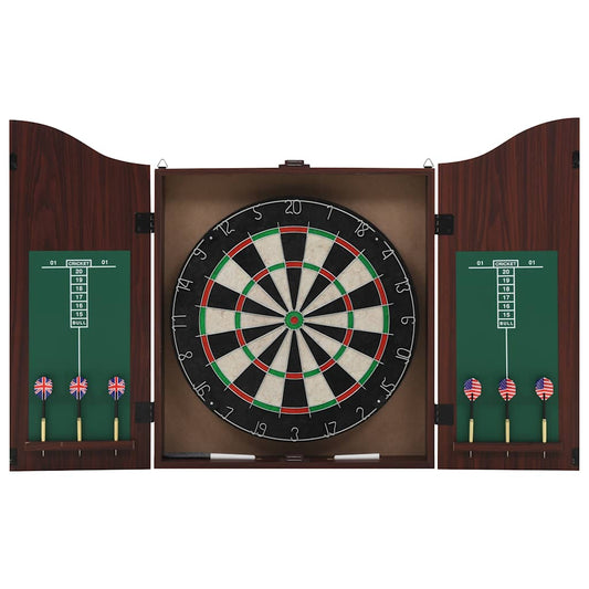 Professionelles Dartboard Sisal mit Schrank und 6 Dartpfeilen
