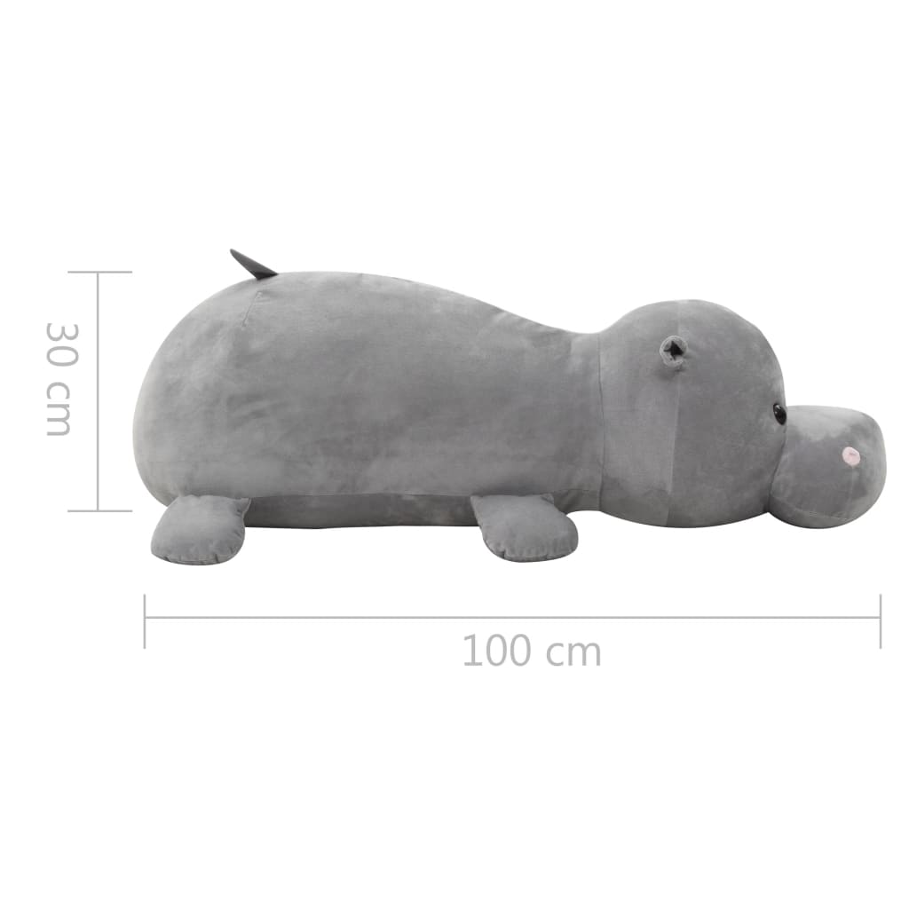 Hippo Kuscheltier Plüsch Grau
