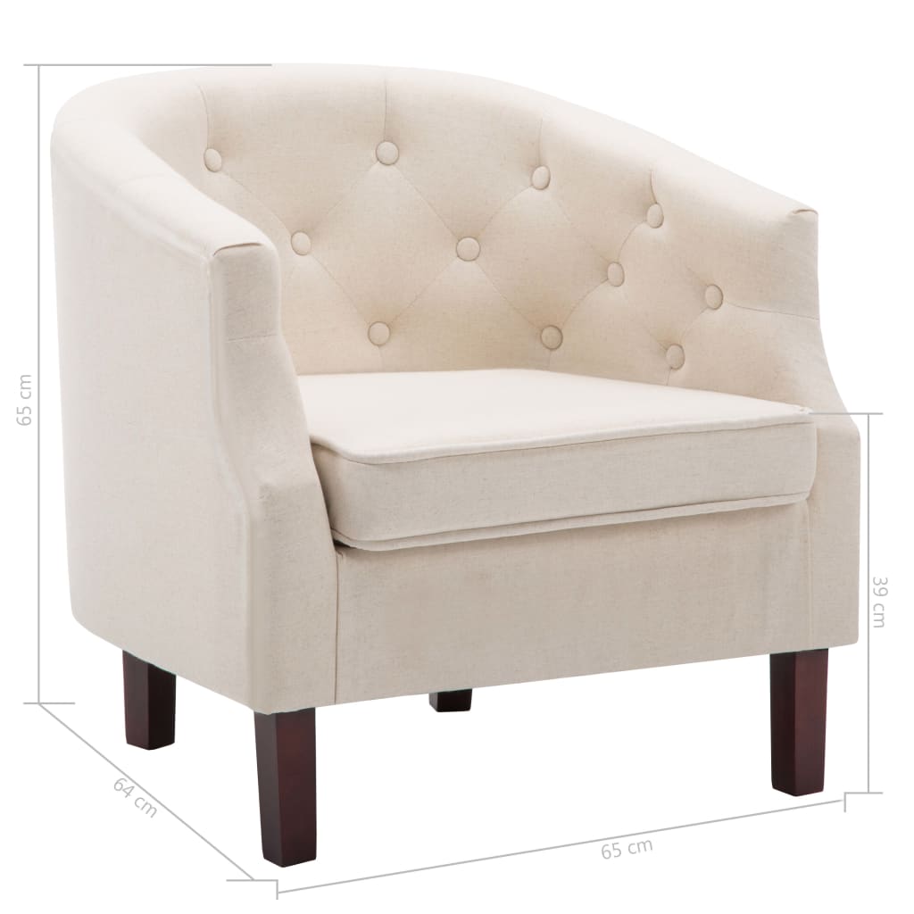 Sessel Beige Stoff