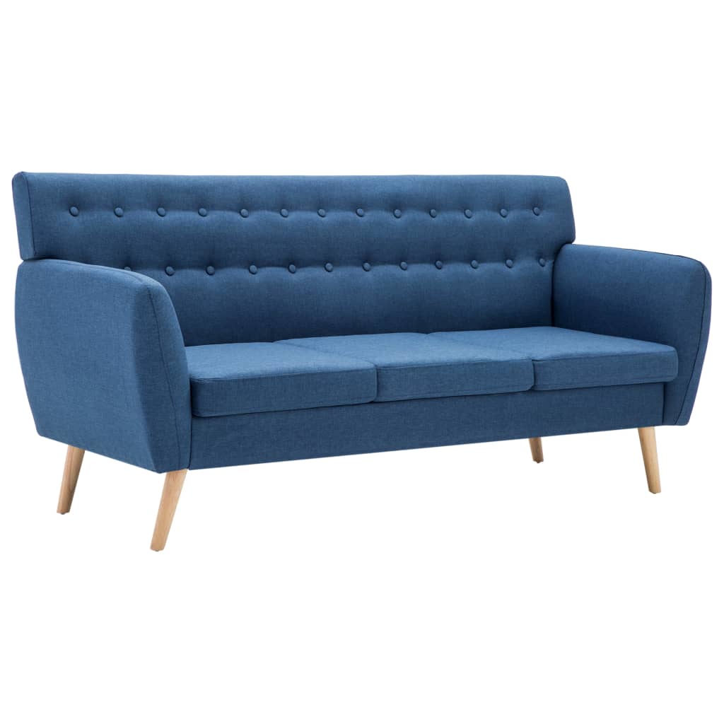 3-Sitzer-Sofa Stoff 172x70x82 cm Blau