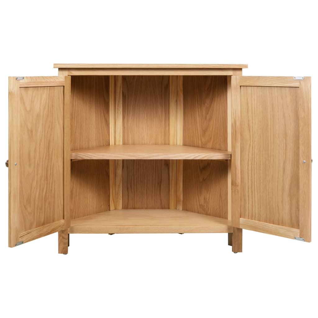 Eckschrank 80x33,5x78 cm Massivholz Eiche