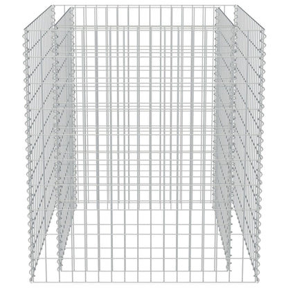 Gabionen-Hochbeet Verzinkter Stahl 90×90×100 cm