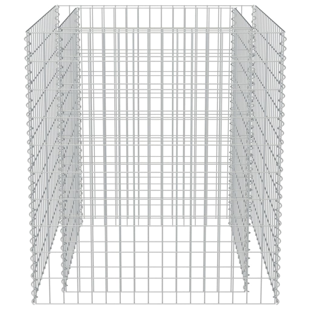 Gabionen-Hochbeet Verzinkter Stahl 90×90×100 cm