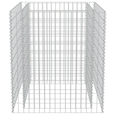 Gabionen-Hochbeet Verzinkter Stahl 90×90×100 cm