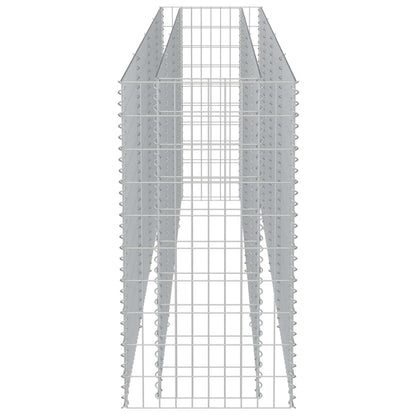 vidaXL Gabionen-Hochbeet Verzinkter Stahl 360×50×100 cm