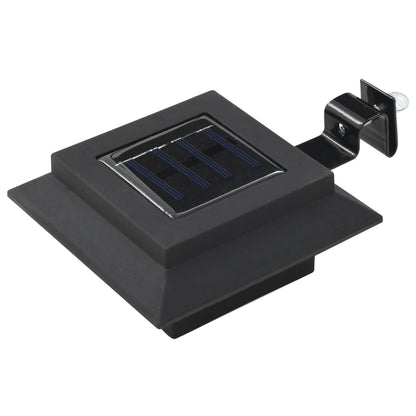 Outdoor Solarleuchten 6 Stück LED Quadratisch 12 cm Schwarz