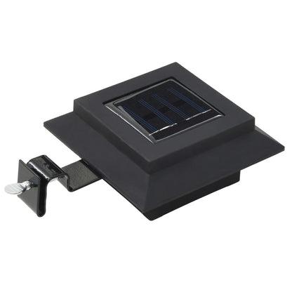 Outdoor Solarleuchten 6 Stück LED Quadratisch 12 cm Schwarz