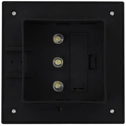 Outdoor Solarleuchten 6 Stück LED Quadratisch 12 cm Schwarz