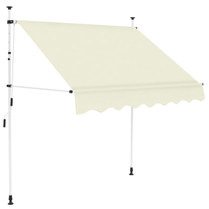 Einziehbare Markise Handbetrieben 150 cm Cremeweiß