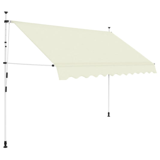 Einziehbare Markise Handbetrieben 300 cm Cremeweiß