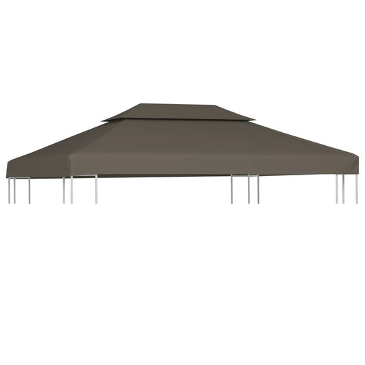 Pavillon-Dachplane mit Kaminabzug 310 g/m² 4x3 m Taupe