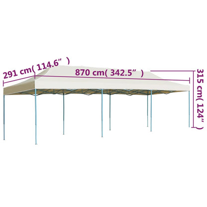 Faltzelt Pop-Up Partyzelt 3 x 9 m Creme