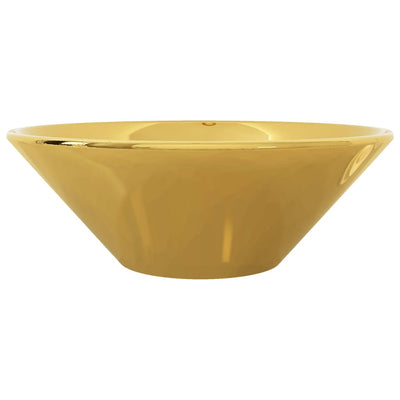 Waschbecken 42 x 14 cm Keramik Golden