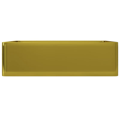 Waschbecken 41 x 30 x 12 cm Keramik Golden