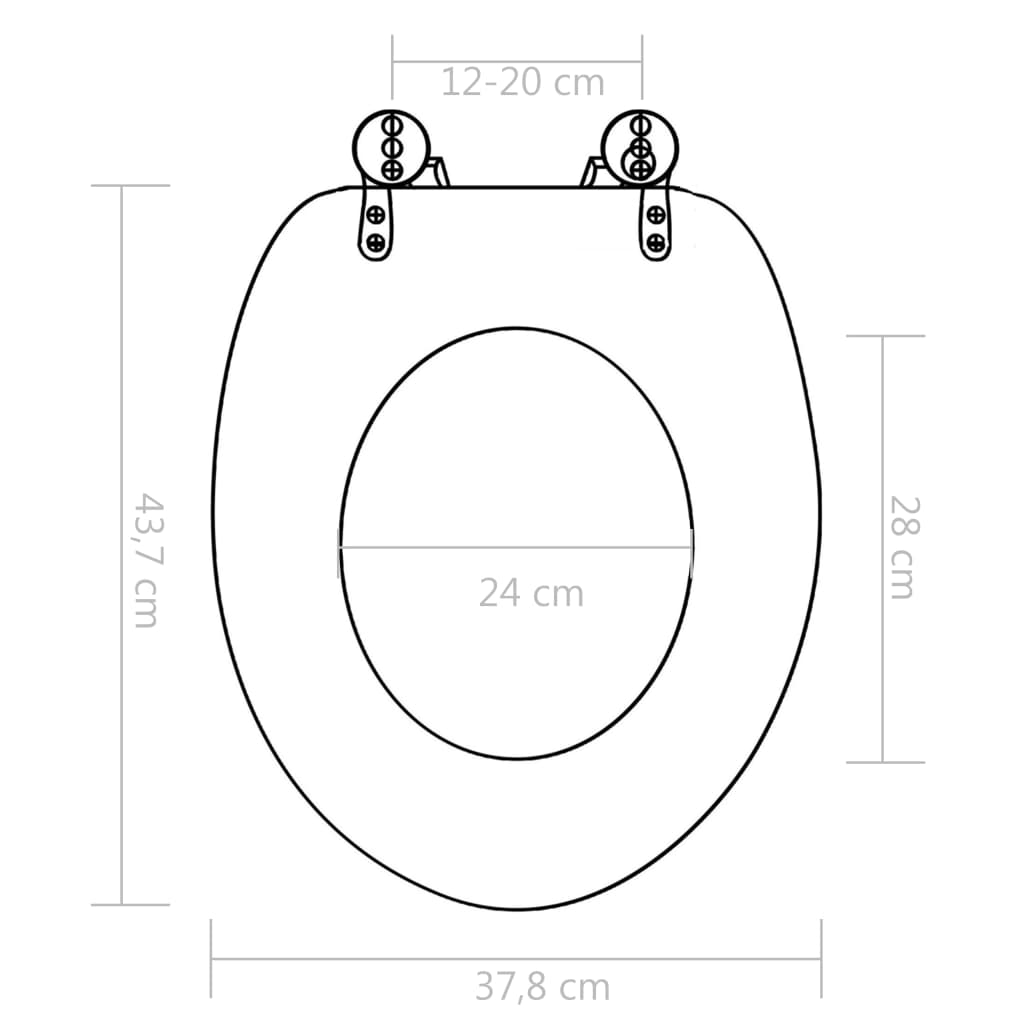 Toilettensitz mit Soft-Close-Deckel MDF Bambus-Design