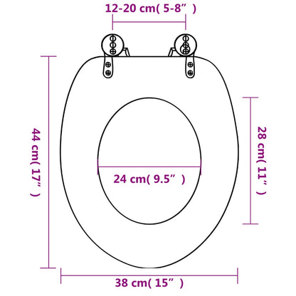 Toilettensitz mit Soft-Close-Deckel MDF Seestern-Design