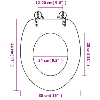 Toilettensitz mit Soft-Close-Deckel MDF Seestern-Design