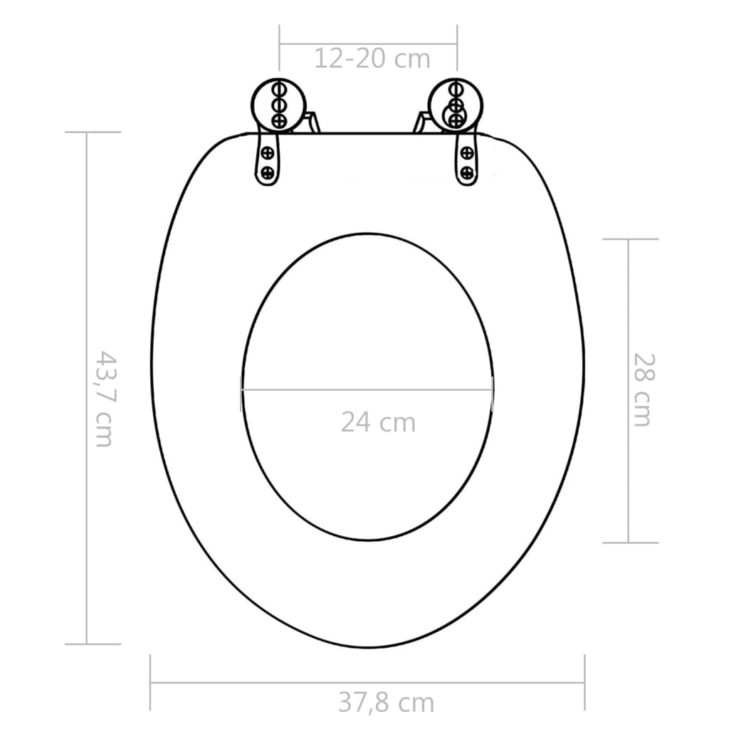 Toilettensitz mit Soft-Close-Deckel MDF Altholz-Design