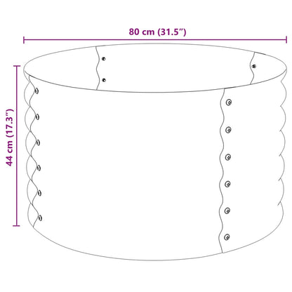 Garten-Hochbeet 80x80x44 cm Verzinkter Stahl Silbern