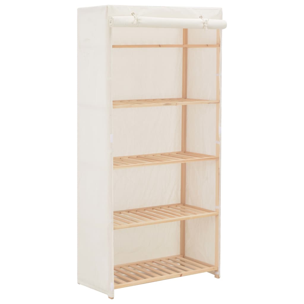 Kleiderschrank Weiß 79 x 40 x 170 cm Stoff