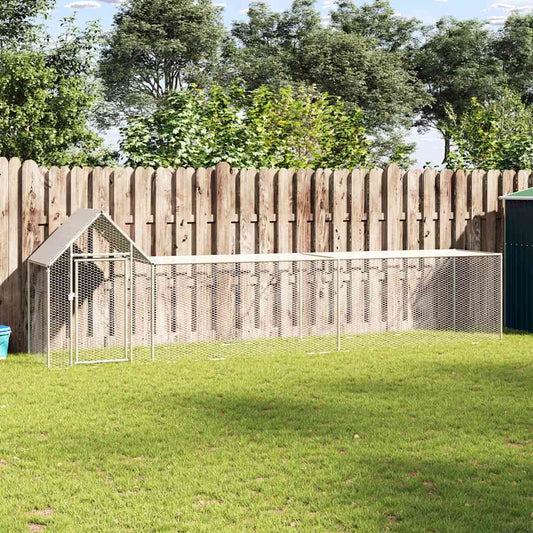 Hühnerstall 5x1x1,5 m Verzinkter Stahl