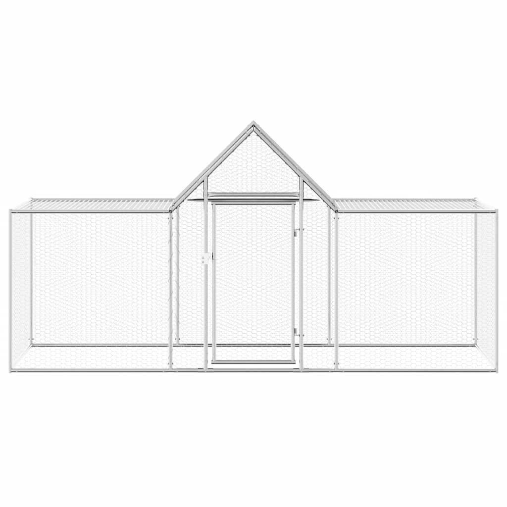 Hühnerstall 3x1x1,5 m Verzinkter Stahl