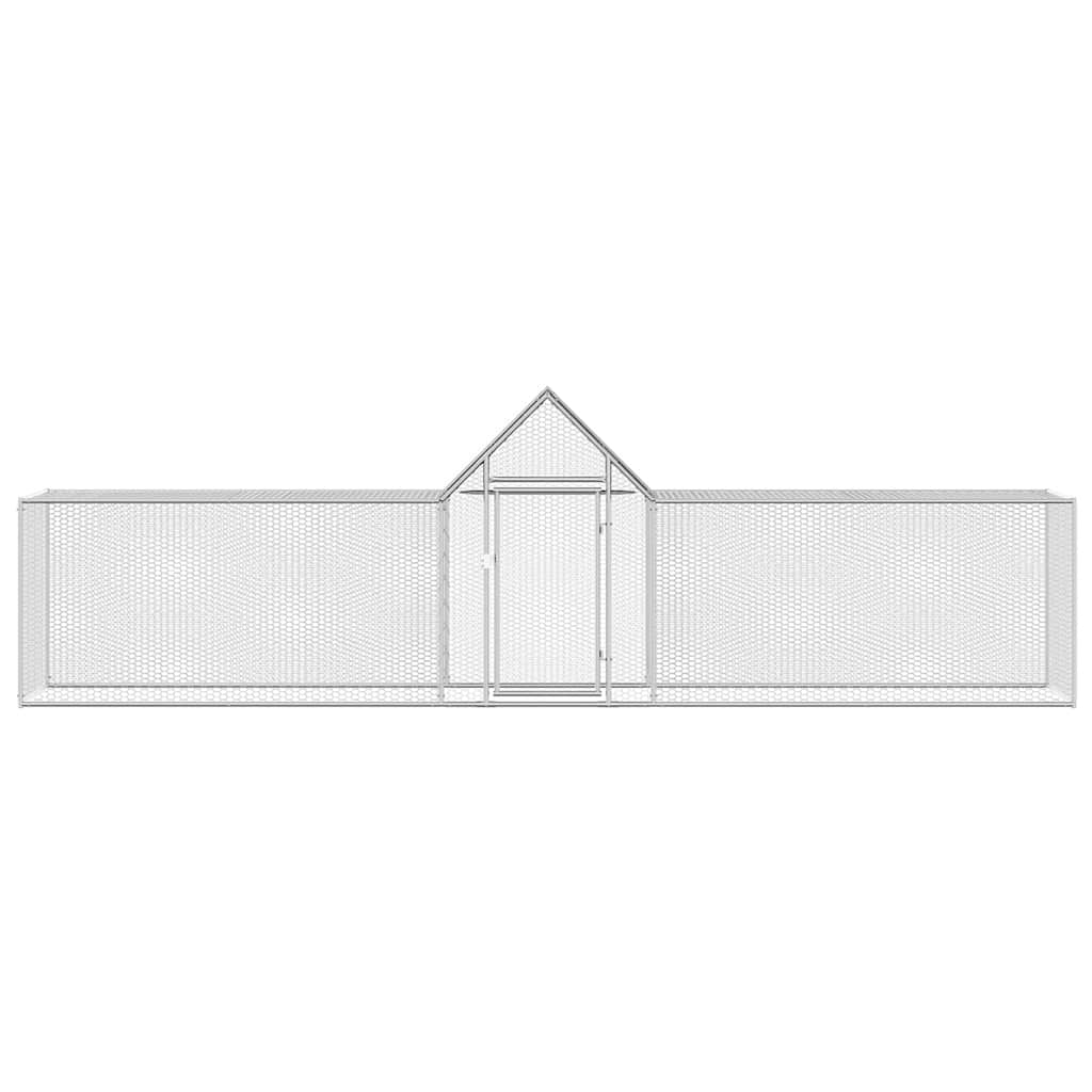 Hühnerstall 5x1x1,5 m Verzinkter Stahl