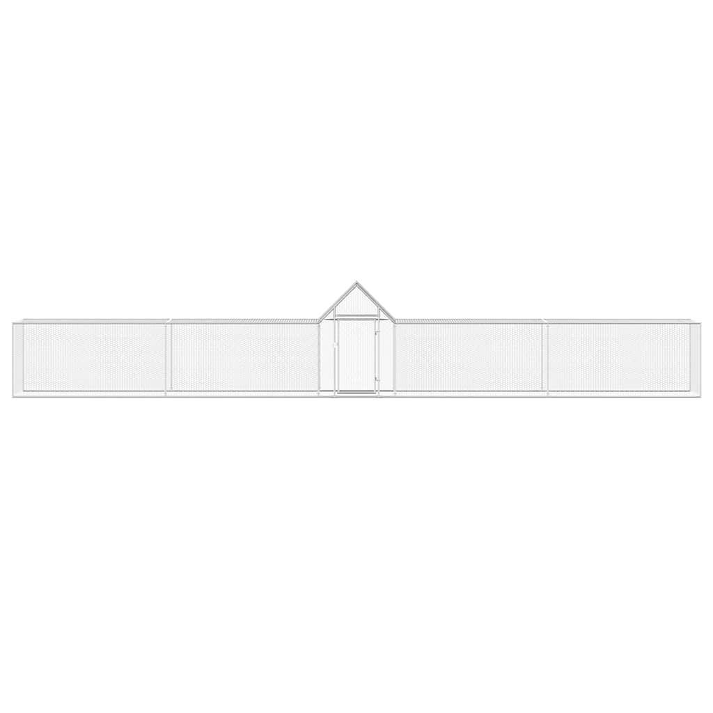 Hühnerstall 9x1x1,5 m Verzinkter Stahl