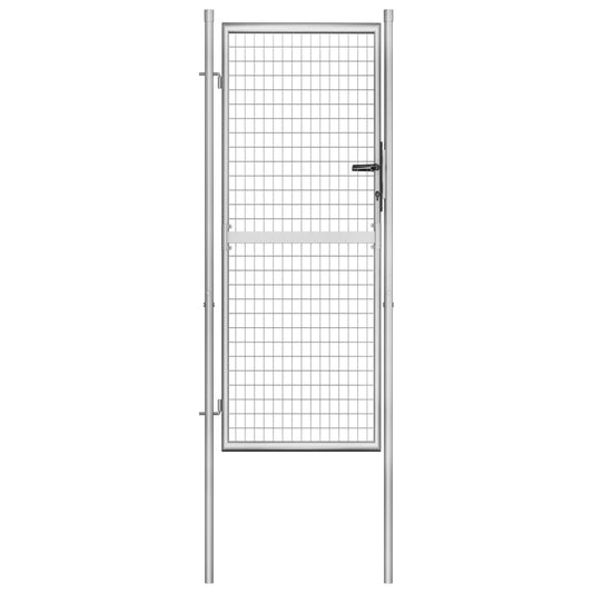 Gartentor Verzinkter Stahl 105x250 cm Silbern