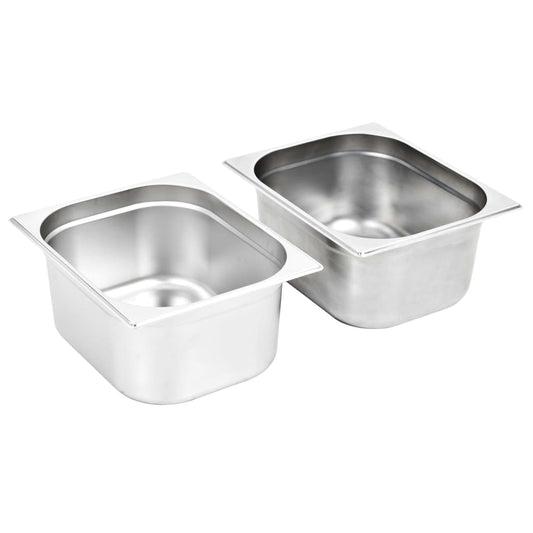 Contenitori Gastronorm, 2 pz. GN 1/2 150 mm acciaio inox