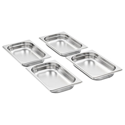 Contenitori Gastronorm, 12 pezzi, GN 1/4, 40 mm, acciaio inox