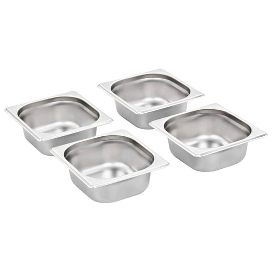 Contenitori Gastronorm, 12 pezzi, GN 1/6, 65 mm, acciaio inox