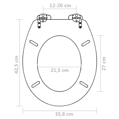 Toilettensitze 2 Stk. mit Absenkautomatik MDF Schwarz