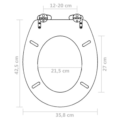 Toilettensitze 2 Stk. Deckel mit Absenkautomatik MDF Braun