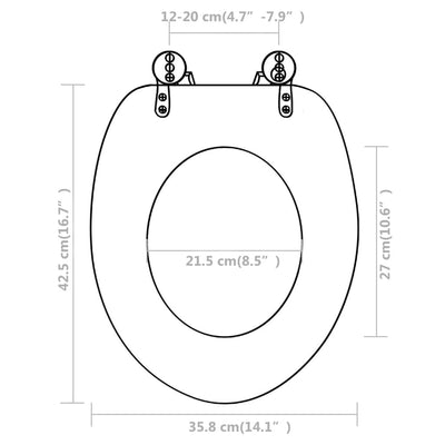 Toilettensitze mit Deckel 2 Stk. MDF Weiß