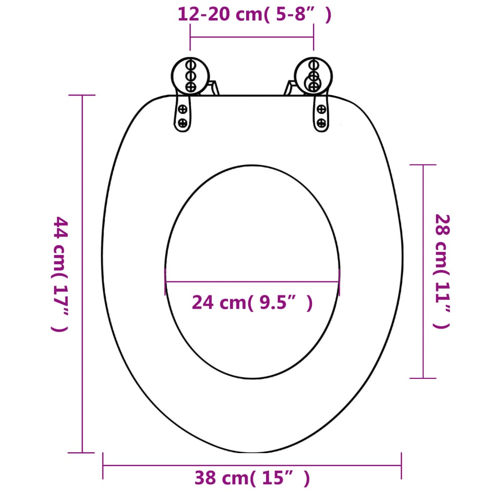 Toilettensitze mit Deckel 2 Stk. MDF Seesterne