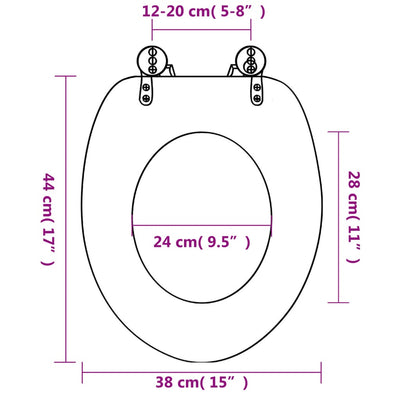 Toilettensitze mit Deckel 2 Stk. MDF Seesterne