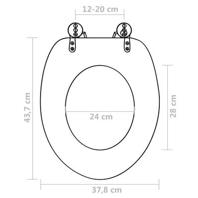 Toilettensitze mit Deckel 2 Stk. MDF Delphin